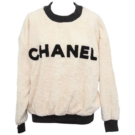 chanel logo sweater dress|chanel sweatshirt vintage.